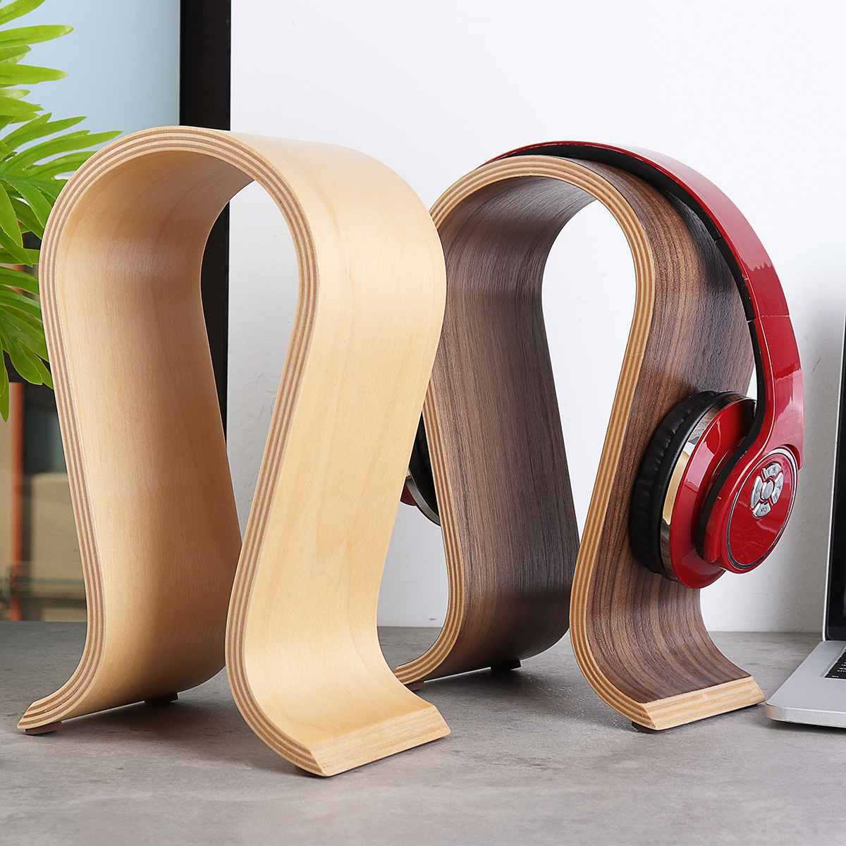 Solid Wood Headphone Stand