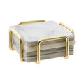 Marble & Brass Coasters (Set of 4)