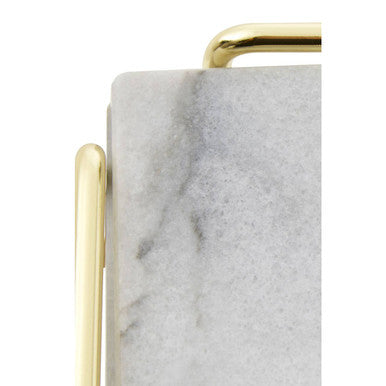 Marble & Brass Coasters (Set of 4)