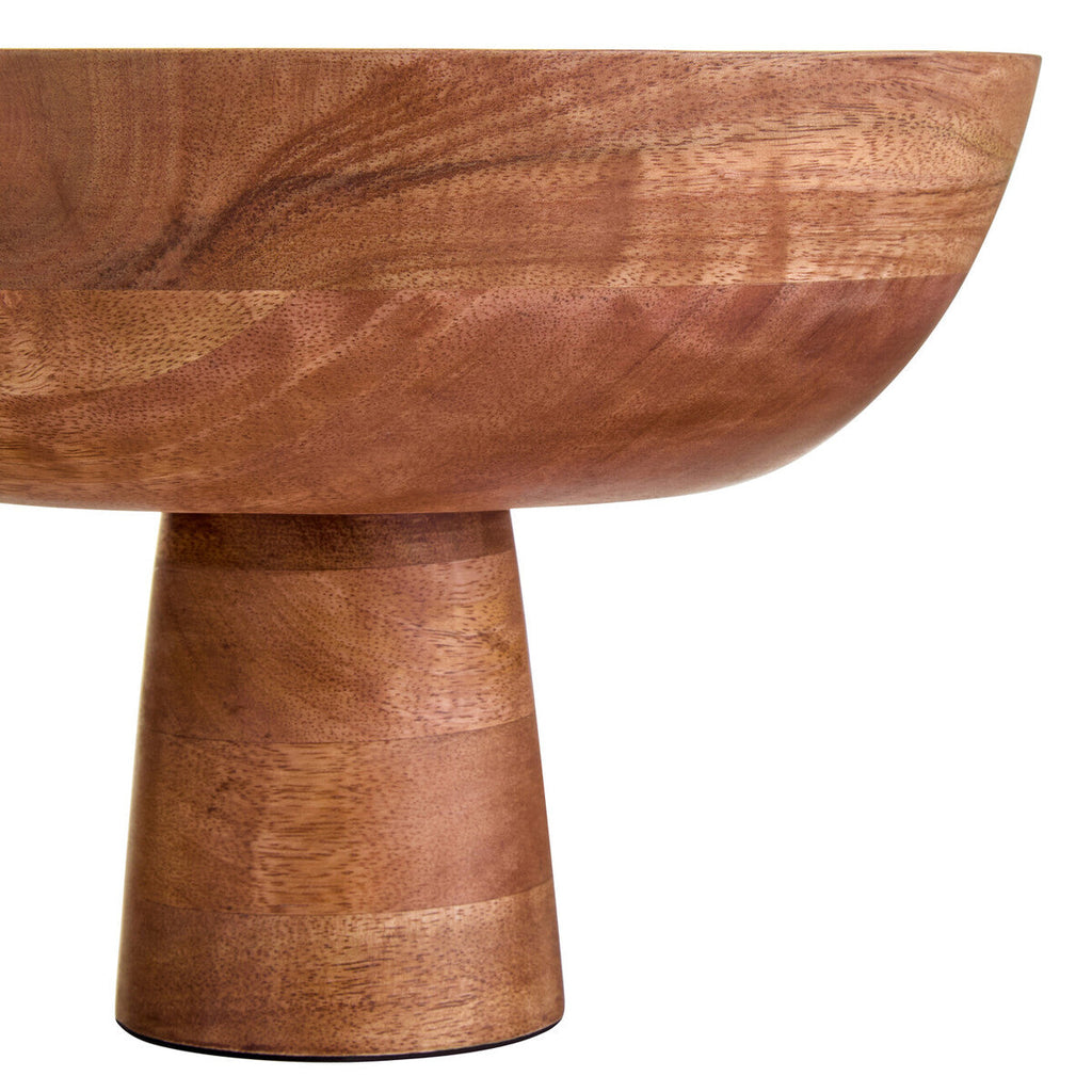 Mango Wood Pedestal Bowl