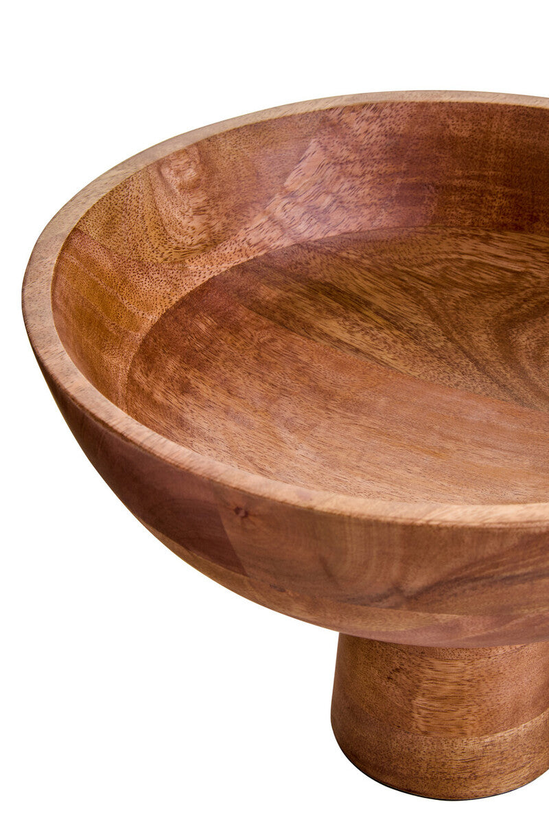 Mango Wood Pedestal Bowl