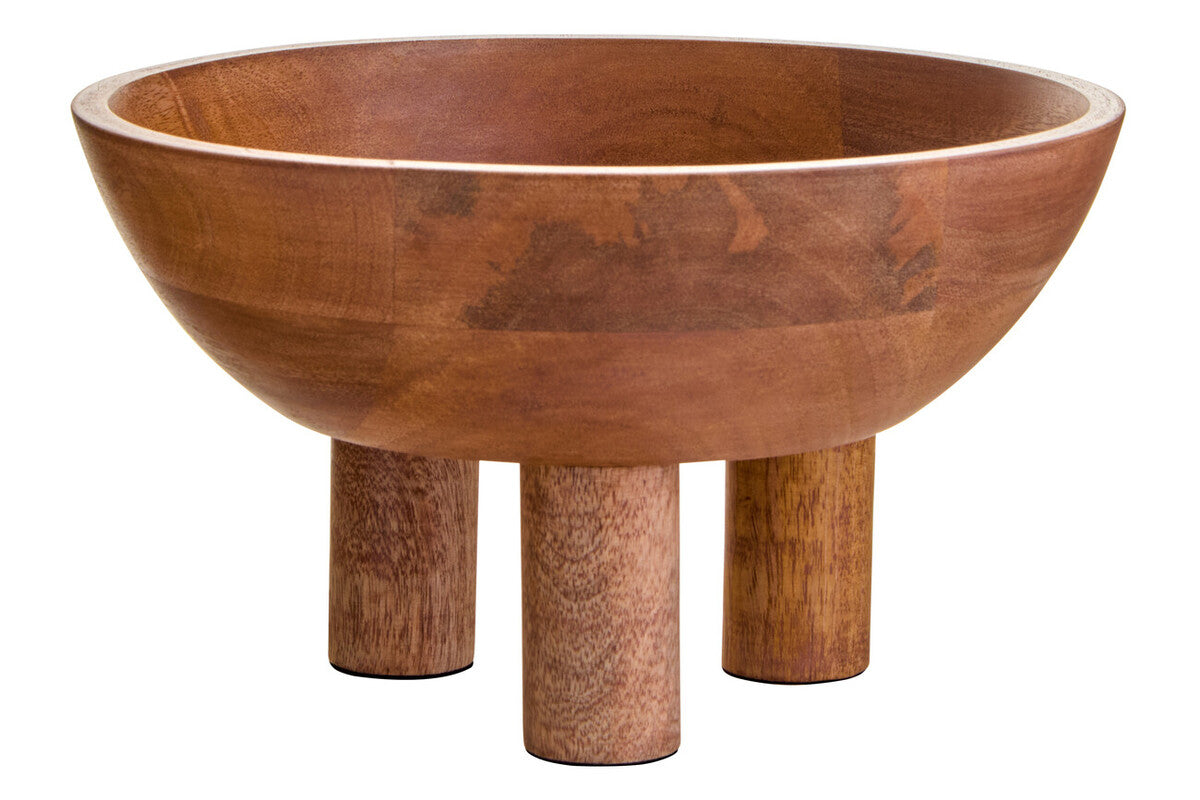 Mango Wood Footed Bowl