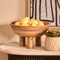 Mango Wood Footed Bowl