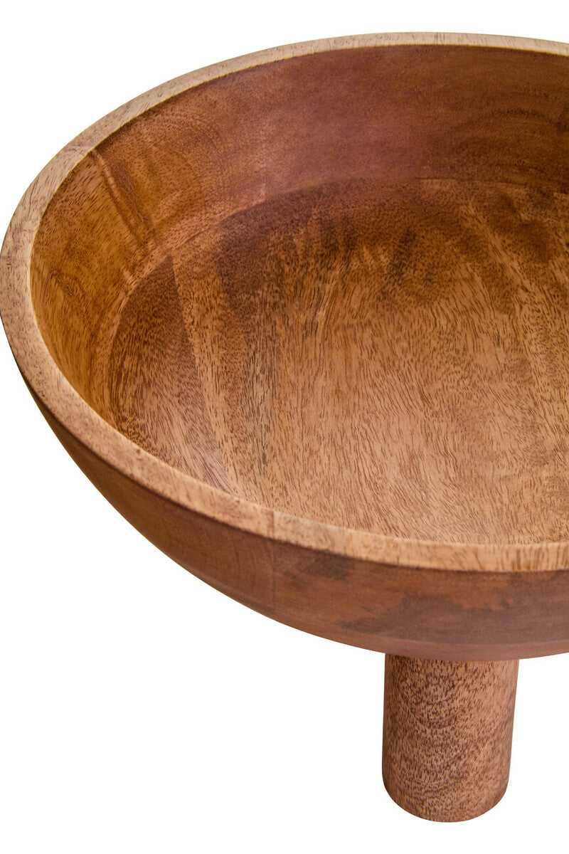 Mango Wood Footed Bowl