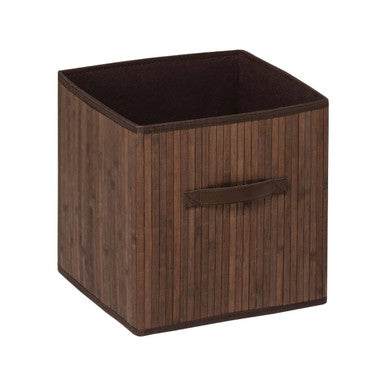 Dark Brown Bamboo Storage Box