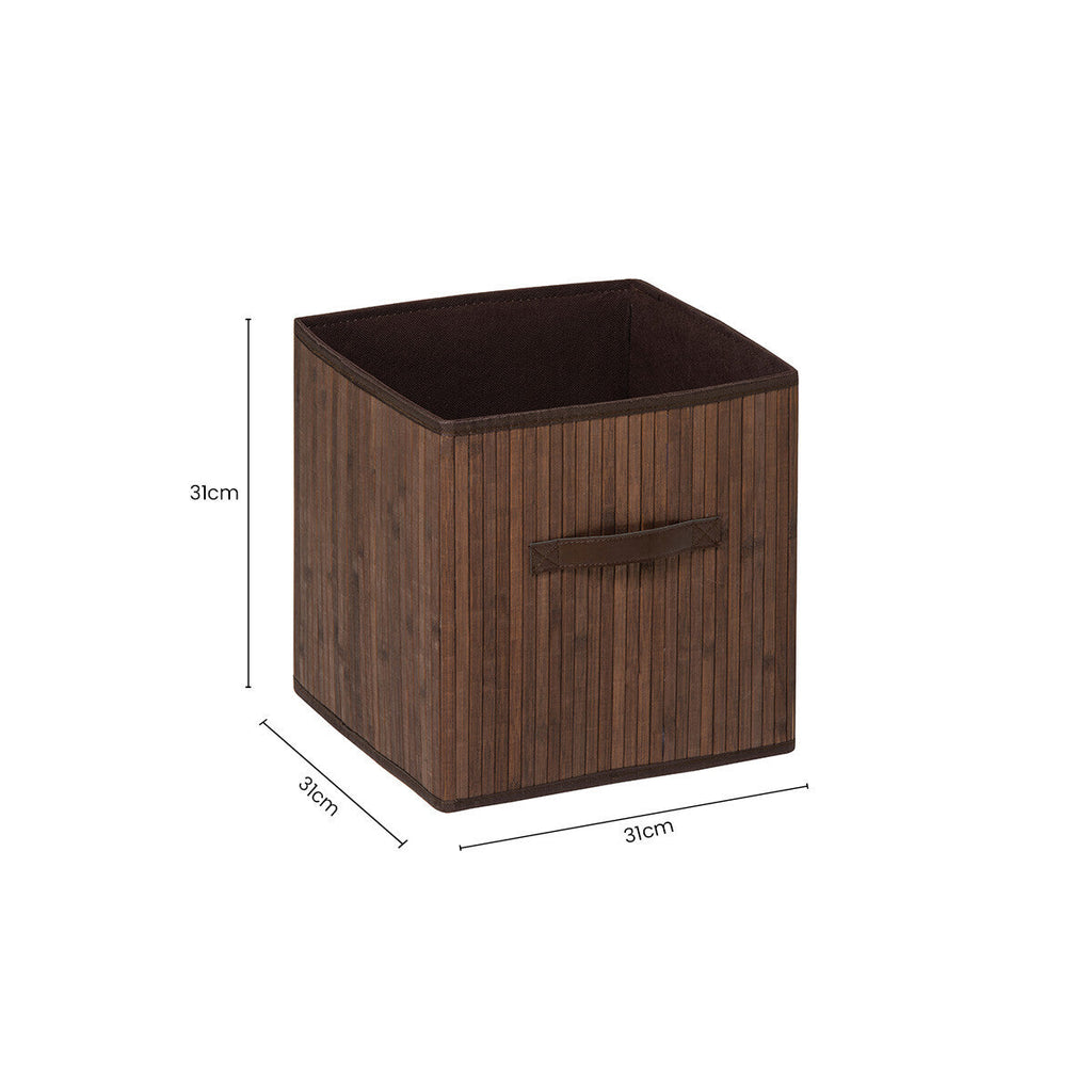 Dark Brown Bamboo Storage Box