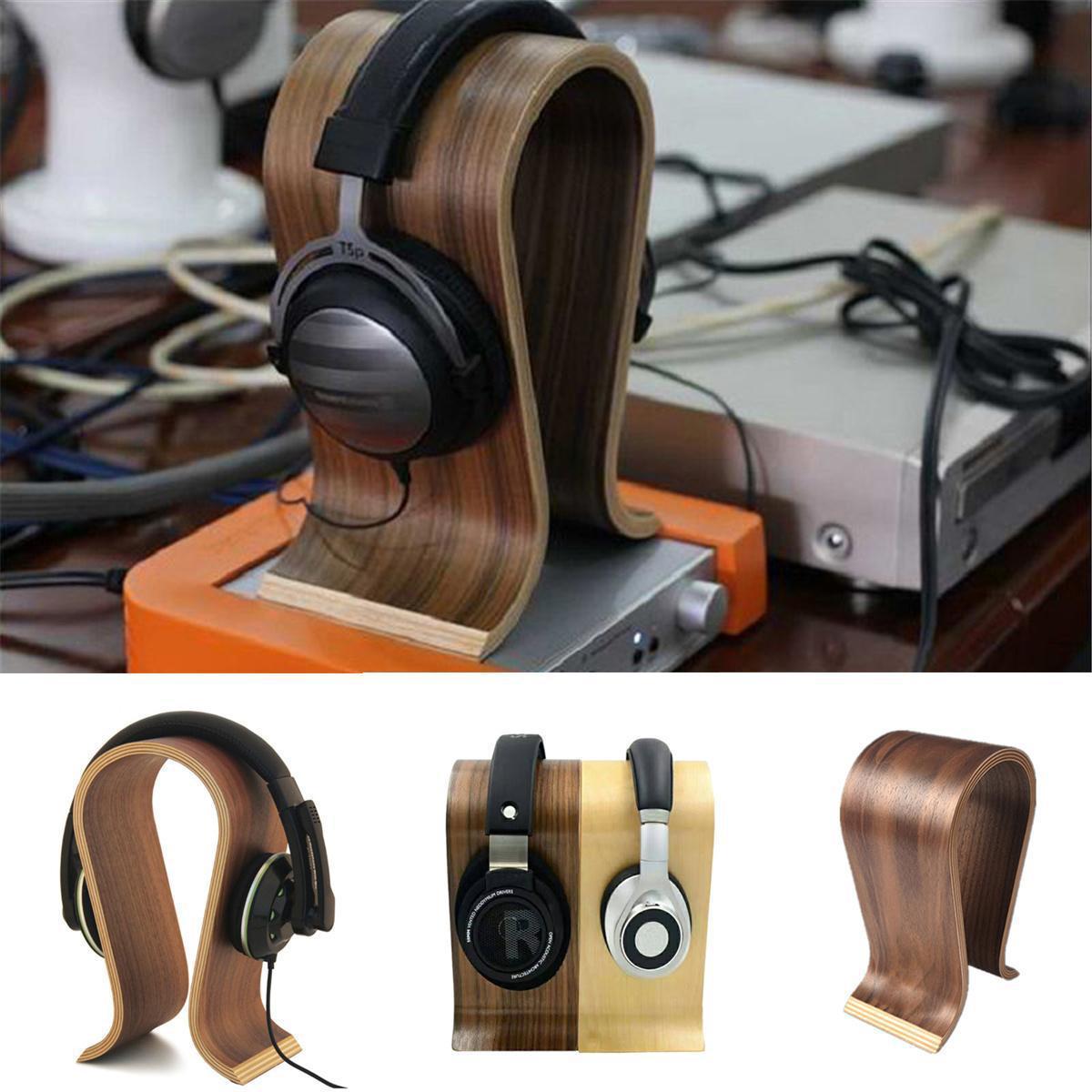 Solid Wood Headphone Stand