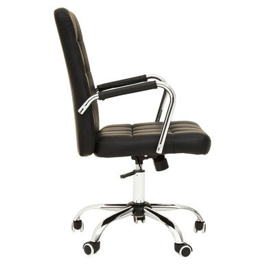 Black Tufted Home Office Chair