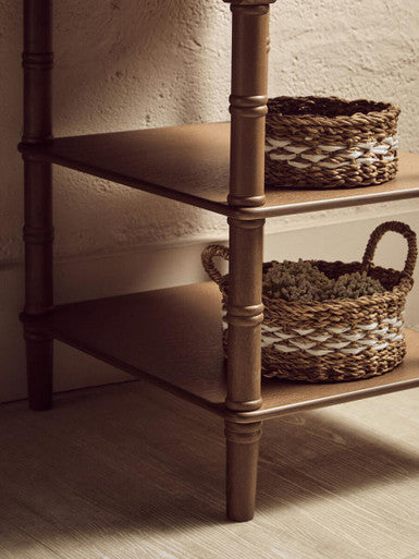 One Drawer Natural Wooden Desk