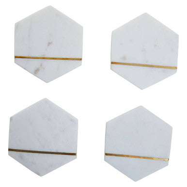White Marble Coasters (Set of 4)