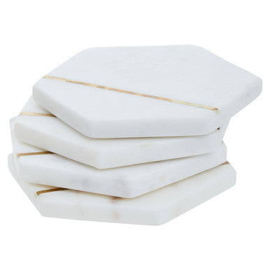 White Marble Coasters (Set of 4)