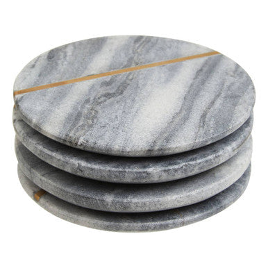 Grey Marble Coasters (Set of 4)
