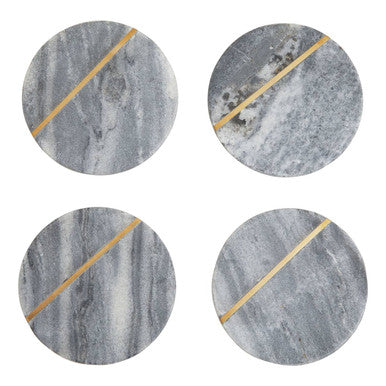 Grey Marble Coasters (Set of 4)