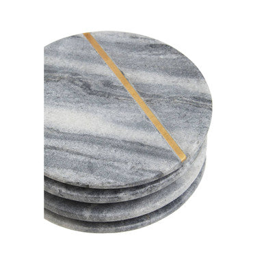 Grey Marble Coasters (Set of 4)