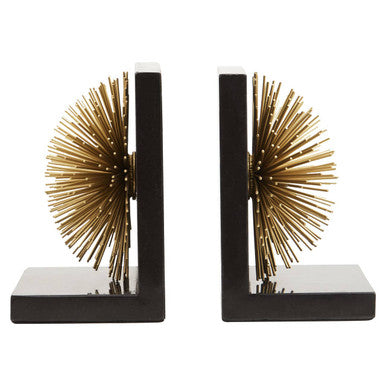 Gold Starburst Bookends (Set of 2)