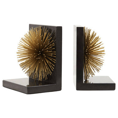 Gold Starburst Bookends (Set of 2)