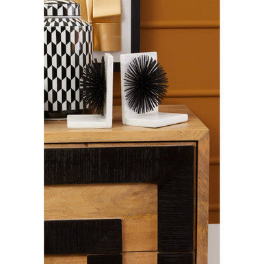 Black Starburst Bookends (Set of 2)