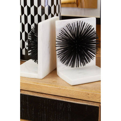 Black Starburst Bookends (Set of 2)