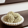 Fluted White Marble Bowl