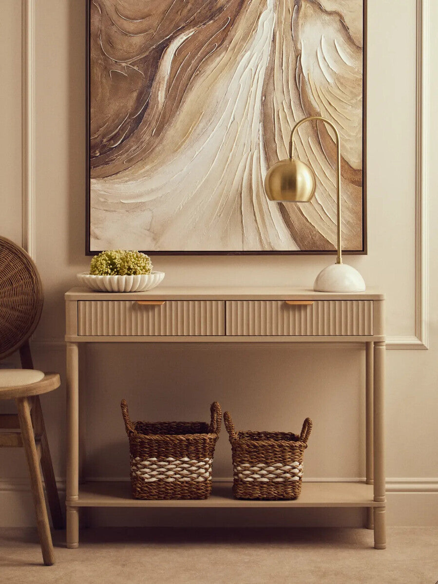Fluted White Marble Bowl