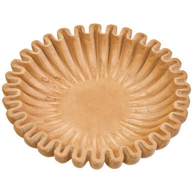 Fluted Ochre Marble Bowl