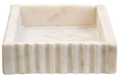 Fluted Marble Tray