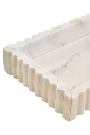 Fluted Marble Tray