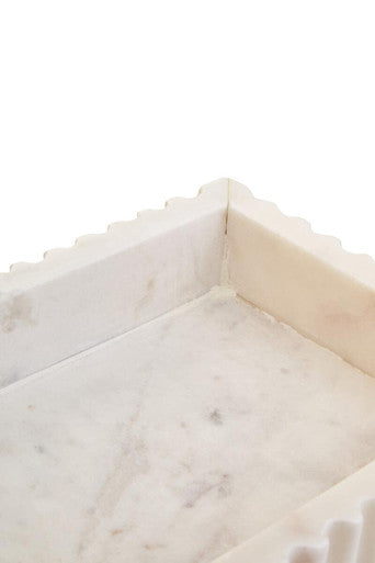 Fluted Marble Tray