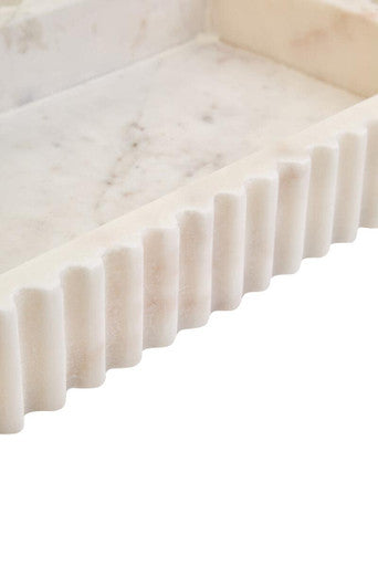 Fluted Marble Tray