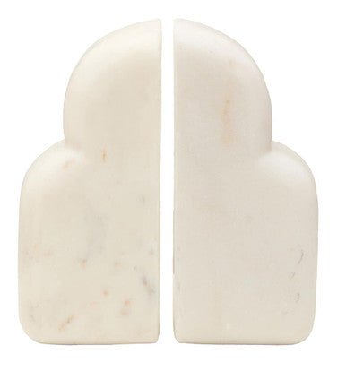 White Marble Bookends (Set of 2)