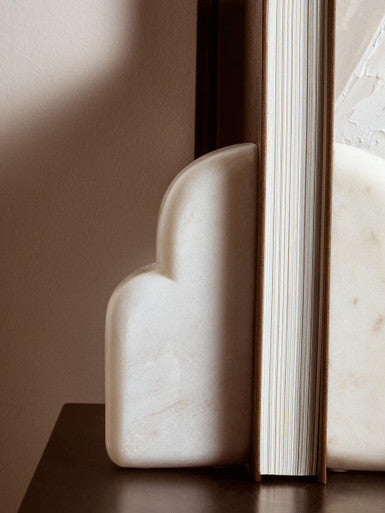 White Marble Bookends (Set of 2)
