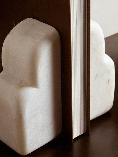 White Marble Bookends (Set of 2)