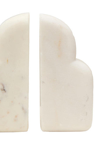 White Marble Bookends (Set of 2)