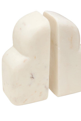 White Marble Bookends (Set of 2)