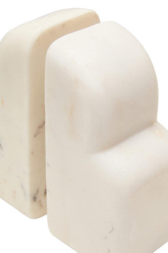 White Marble Bookends (Set of 2)