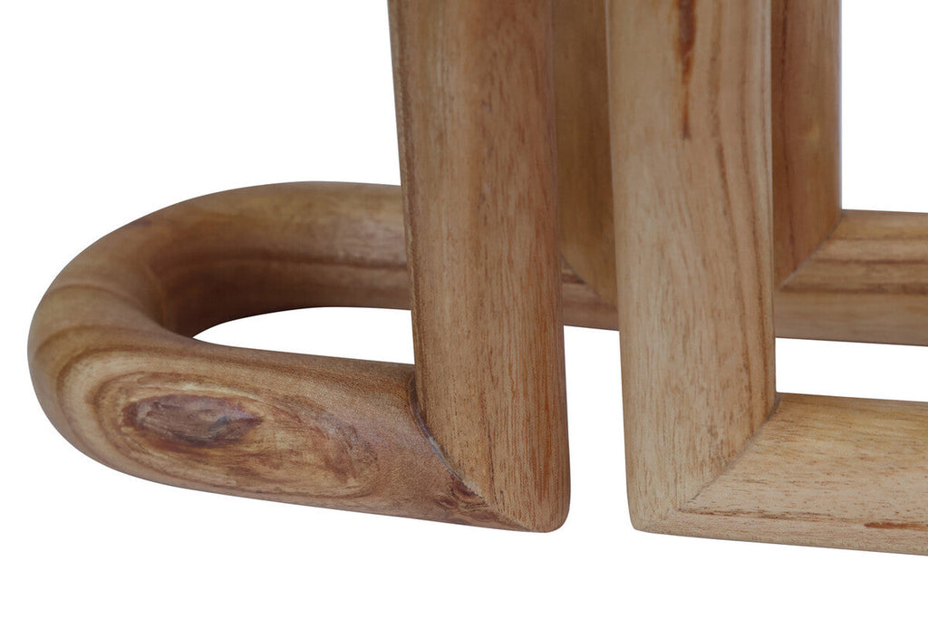 Natural Wood Set of 2 Bookends
