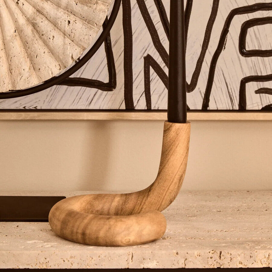 Natural Wood Candle Holder