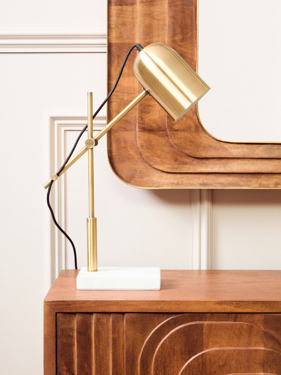 Gold and Marble Adjustable Desk Lamp