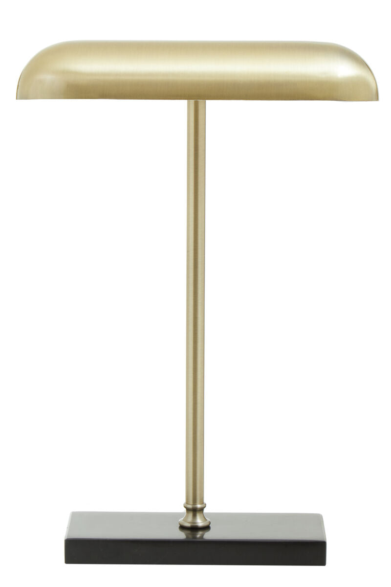 Brass and Black Marble Desk Lamp