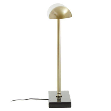 Brass and Black Marble Desk Lamp