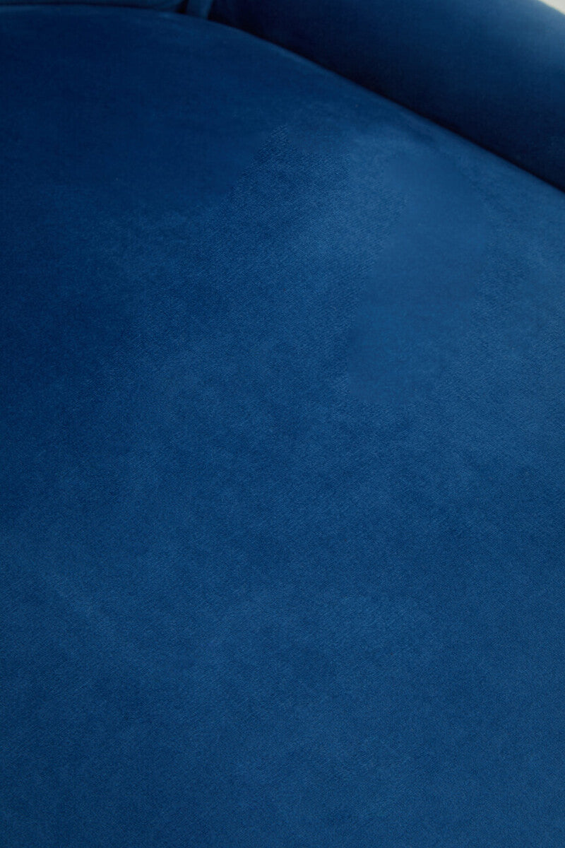 Blue Velvet and Gold Base Home Office Chair