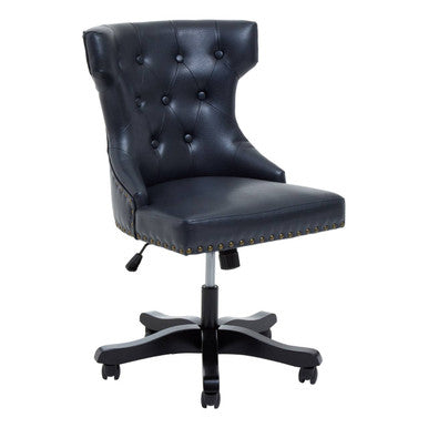 Black Leather Effect Home Office Chair