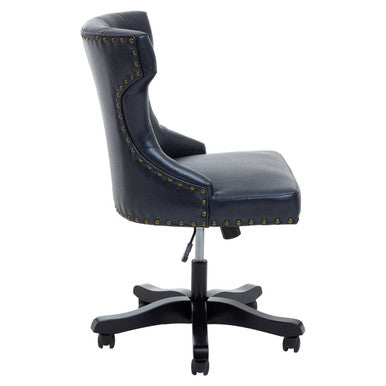 Black Leather Effect Home Office Chair