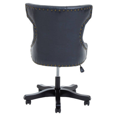 Black Leather Effect Home Office Chair
