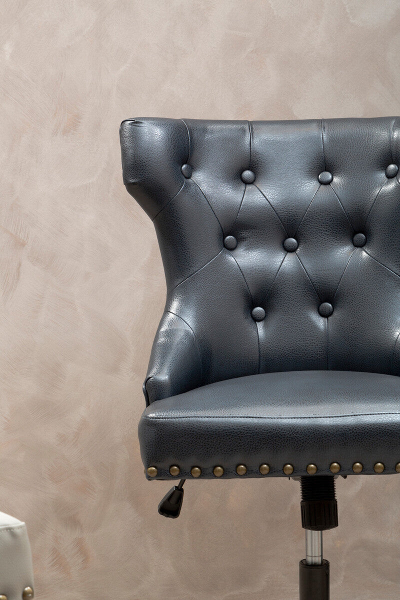 Black Leather Effect Home Office Chair