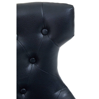 Black Leather Effect Home Office Chair