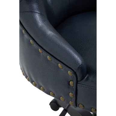 Black Leather Effect Home Office Chair