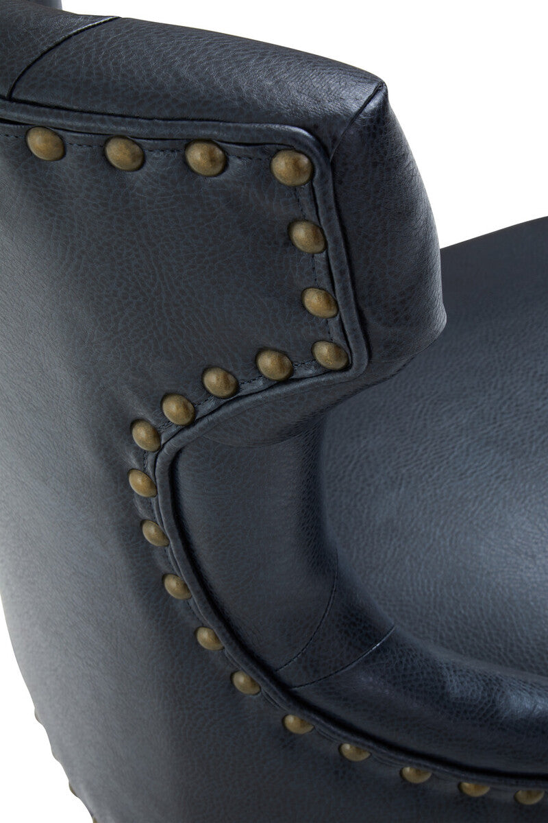 Black Leather Effect Home Office Chair