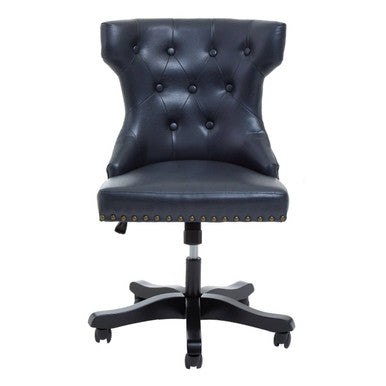 Black Leather Effect Home Office Chair