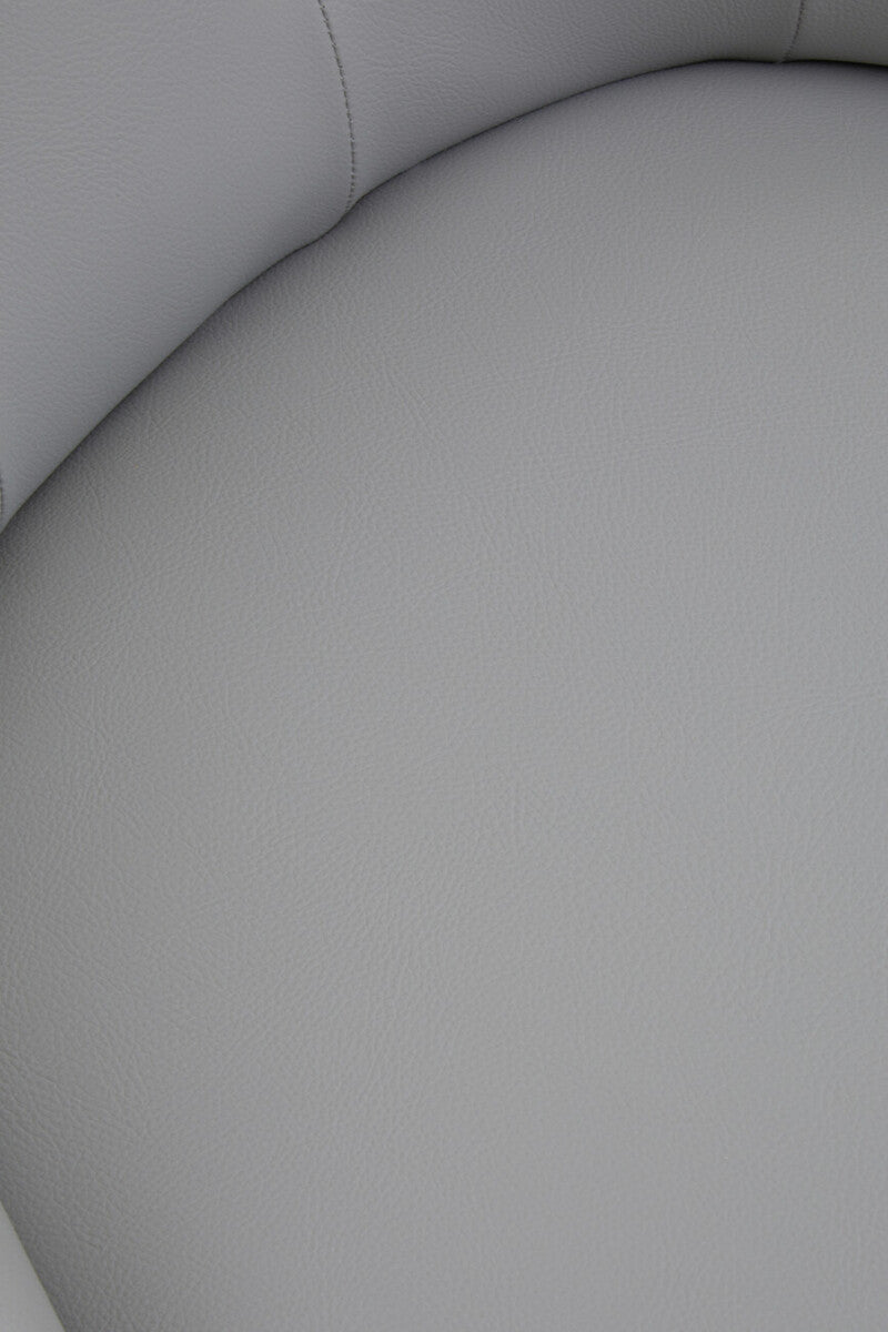 Grey Leather Effect Home Office Chair